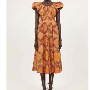 ULLA JOHNSON nanette dress in red topaz Sz 10